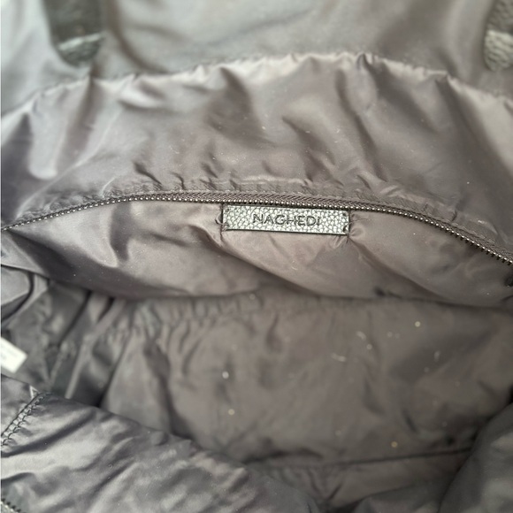 Naghedi Black Jetsetter Tote Bag with Leather Straps - Picture 4 of 6